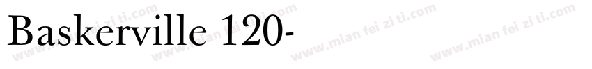 Baskerville 120字体转换